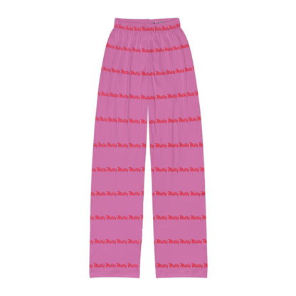 Kids Pink Pajama Pants (AOP)