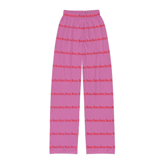 Kids Pink Pajama Pants (AOP)