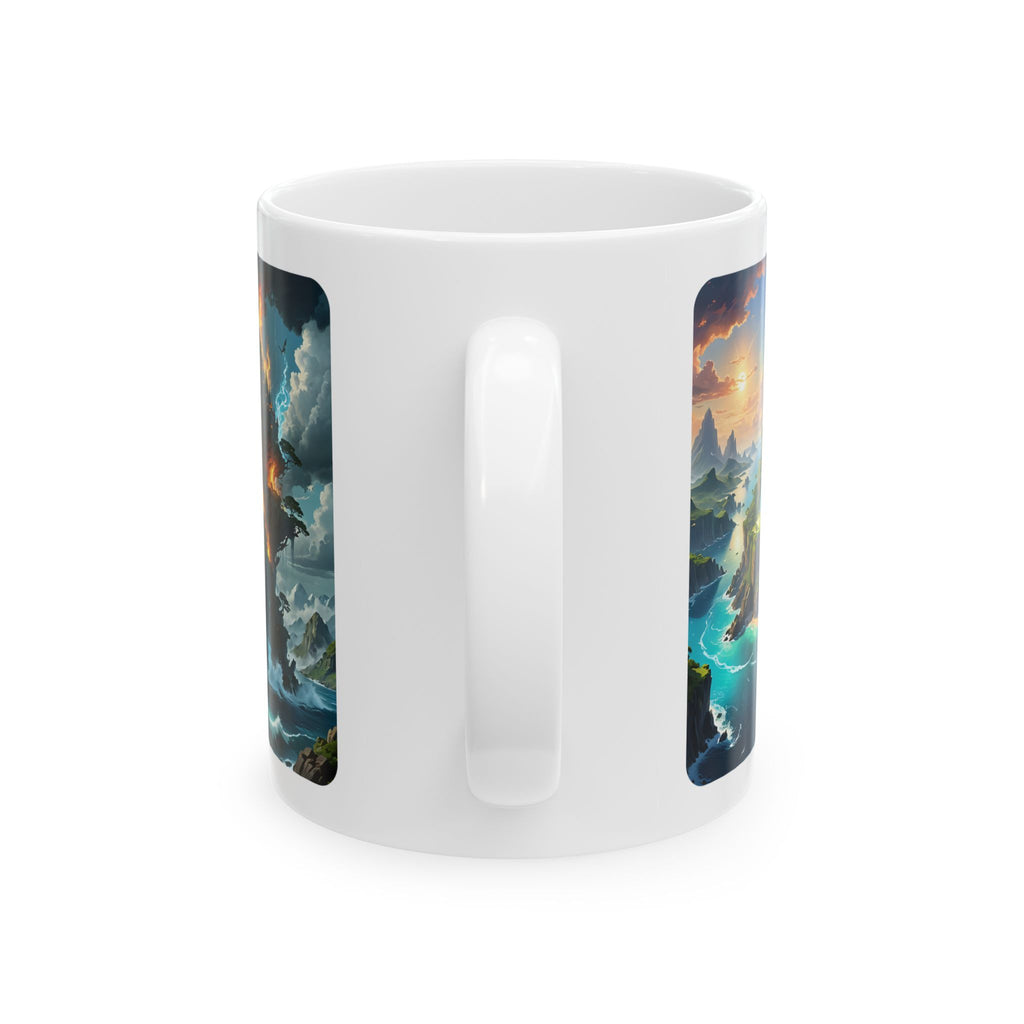 Contrast & Perspective #3 White Ceramic Mug — Time & Chance Daily Cup (11oz, 15oz)