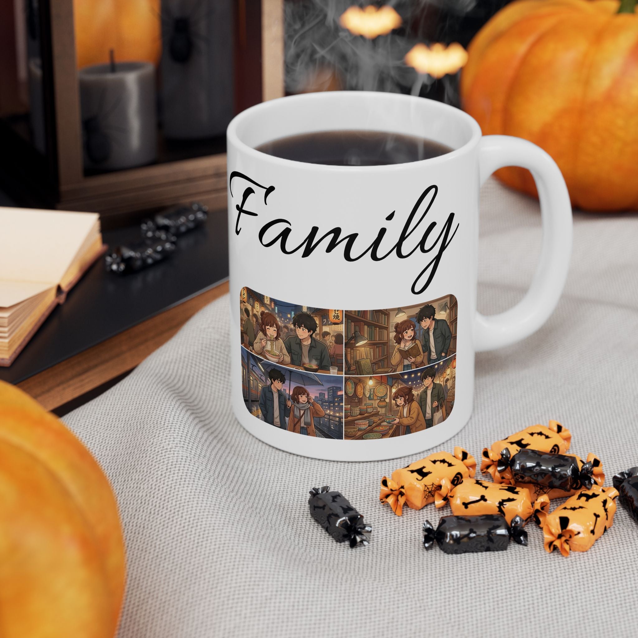 Family & Friends #10 Forever White Ceramic Mug — Cozy Feast Cup (11oz/15oz)