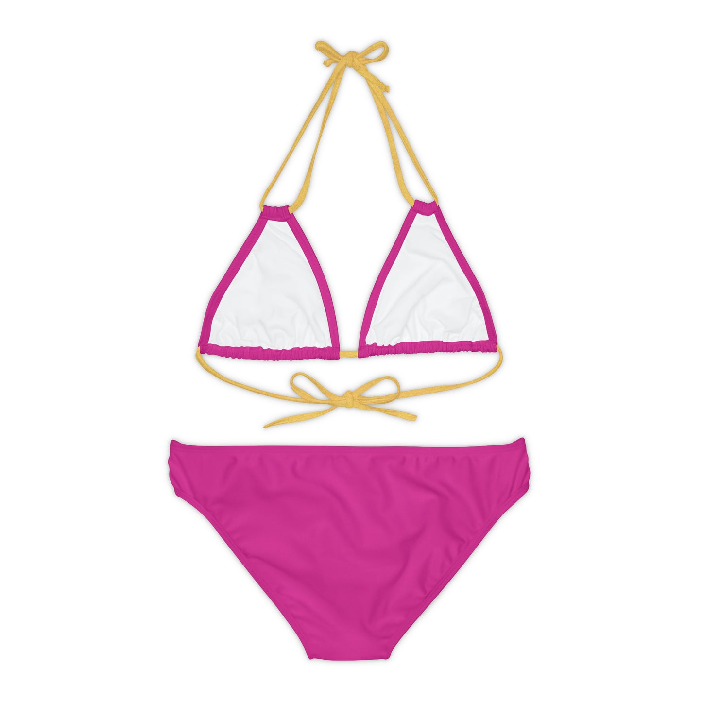 Pink Strappy Bikini Set (AOP)