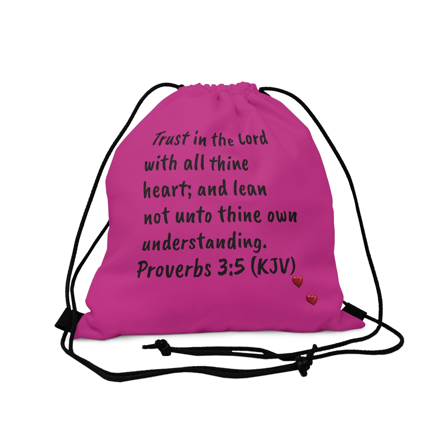 Bible Speaks Outdoor Drawstring Pink