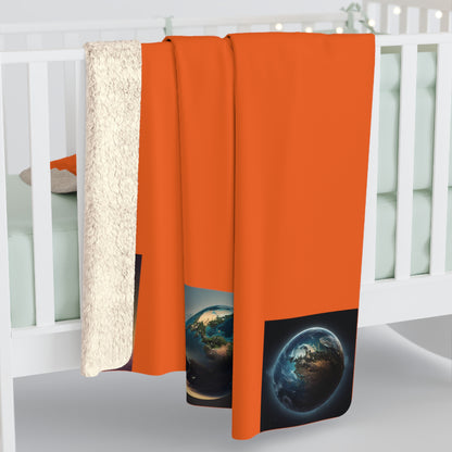 Matiby MEK Orange Sherpa Fleece Blanket