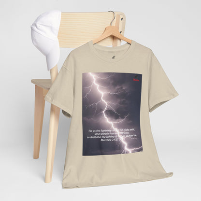 Lightning Style East West Unisex Heavy Cotton Tee