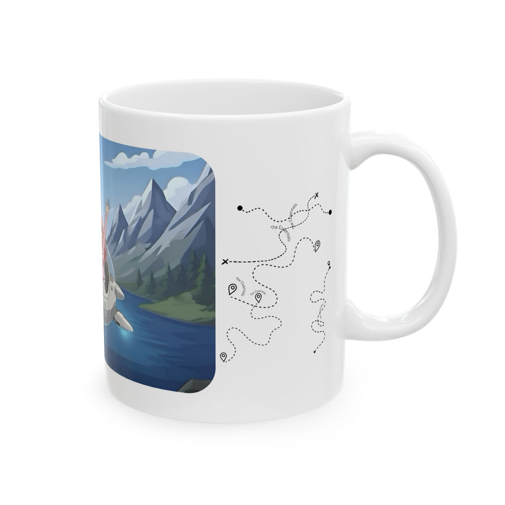 Mountain Lake Vista White Ceramic Mug – Life’s Little Wonders Cup (11oz/15oz)