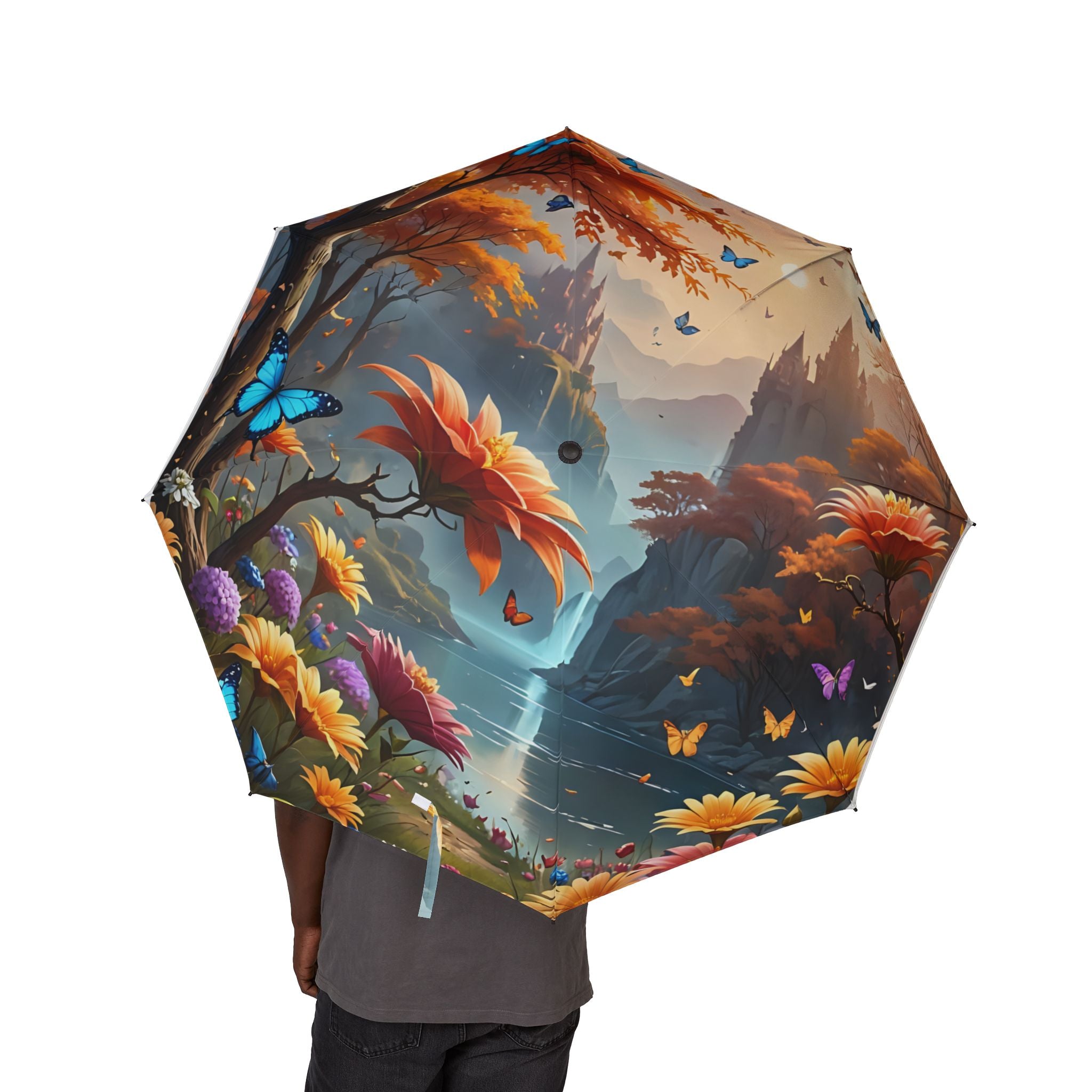Tranquil Nature Scenery #13 Semi-Automatic Foldable Umbrella | Scenic Retreats, Landscape Art