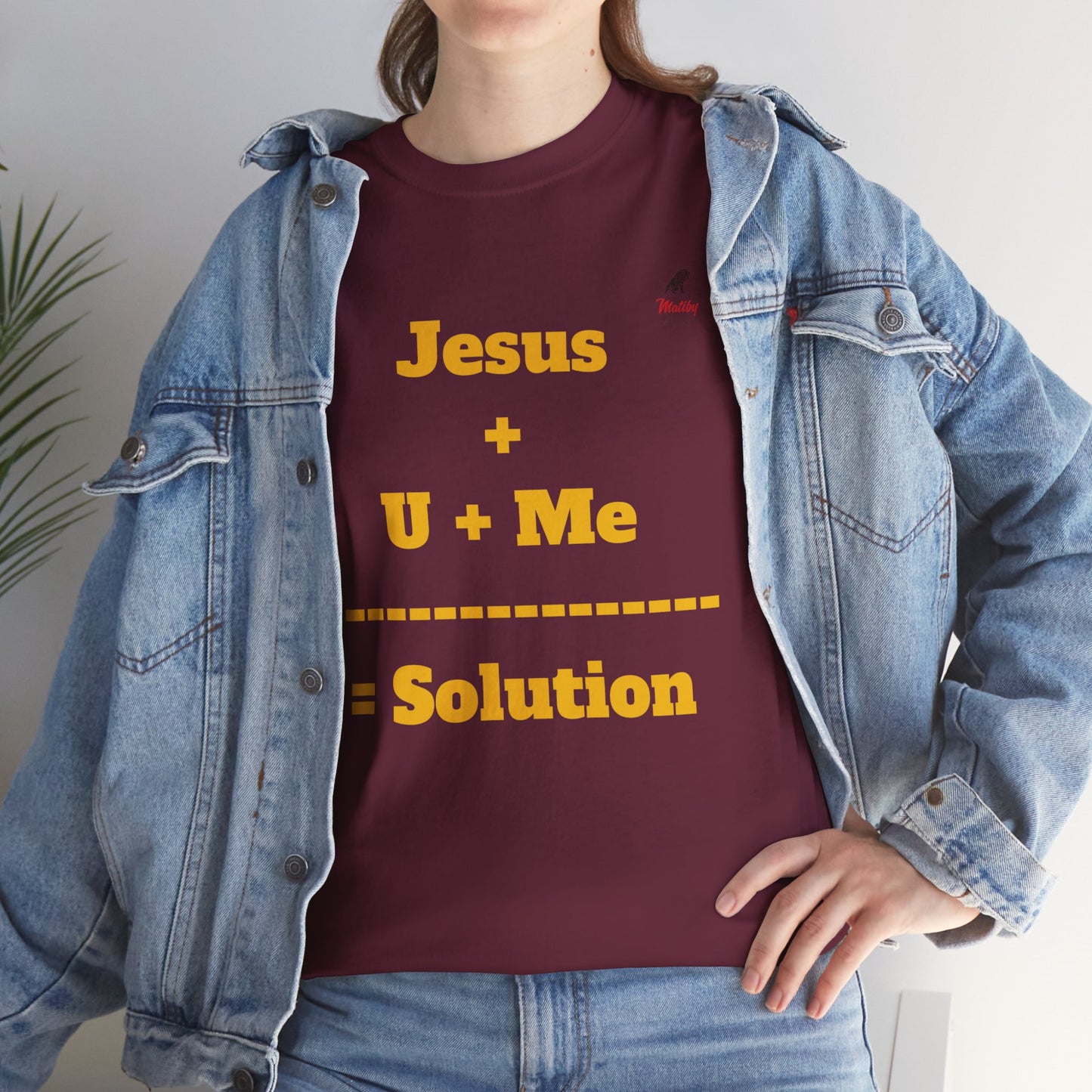 Jesus+U+Me Unisex Heavy Cotton Tee