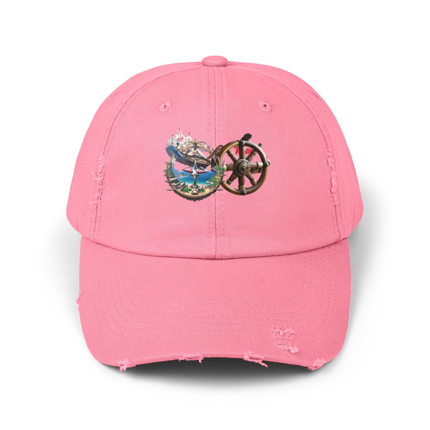 Nautical Unisex Distressed Cap