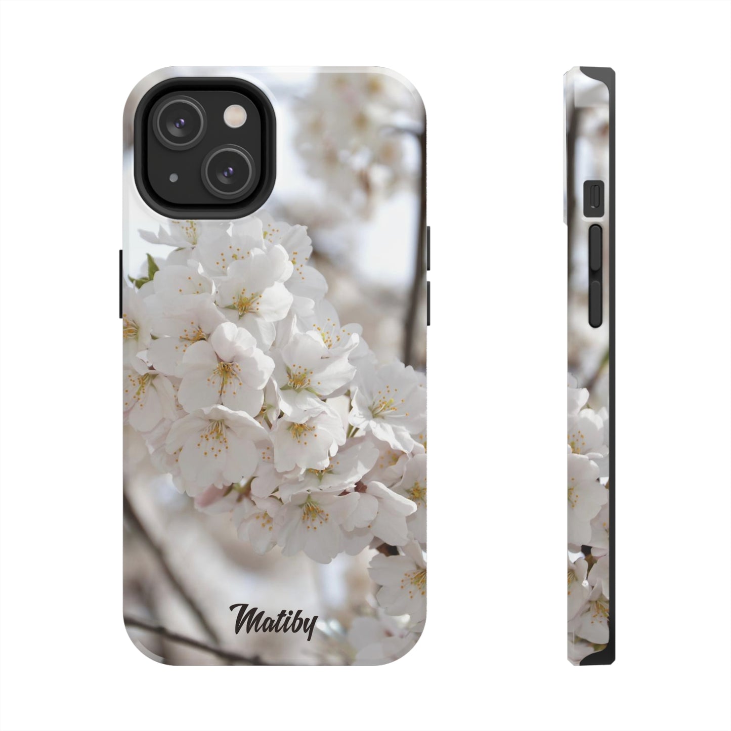 White Flower Tough Phone Cases