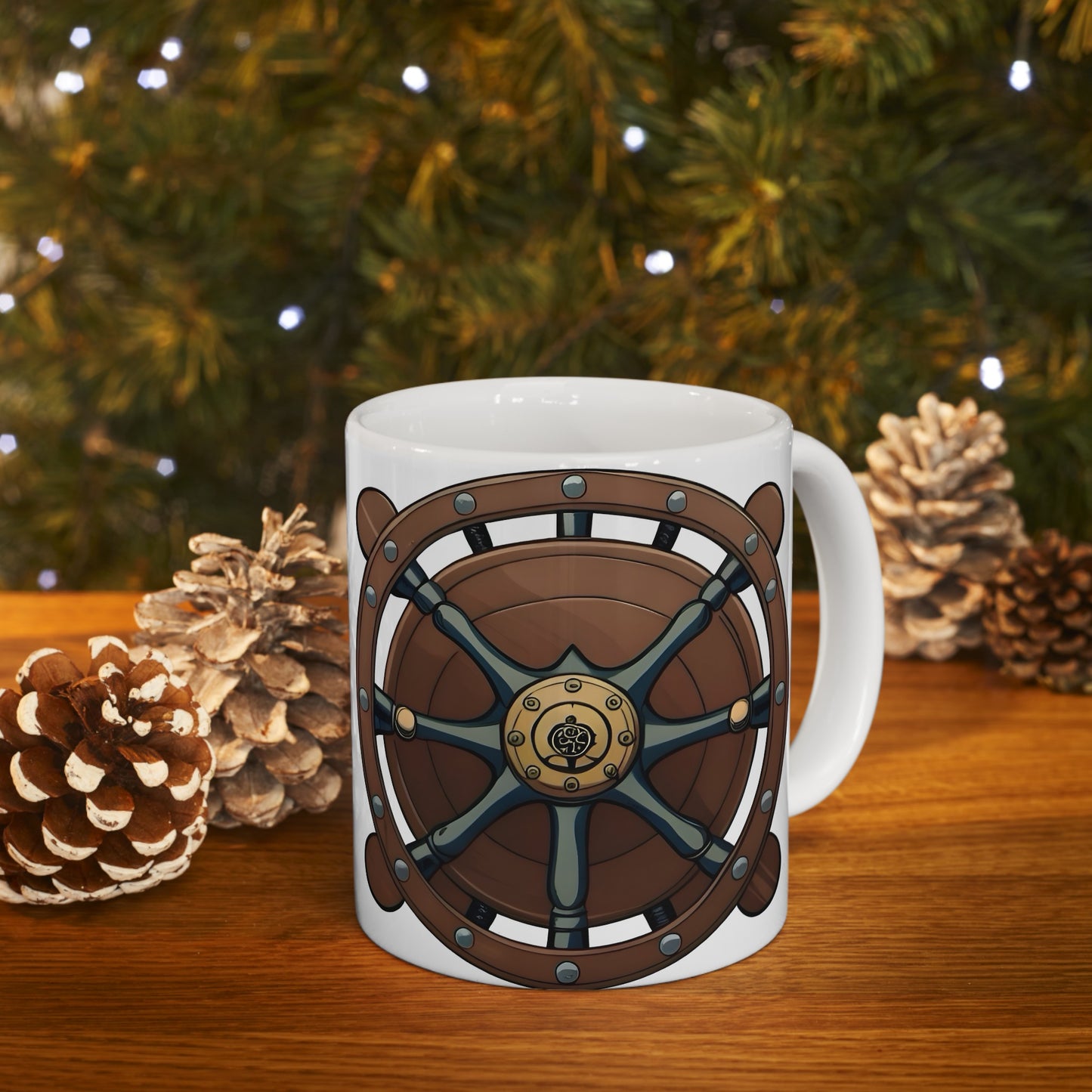 Nautical Helm Ceramic Mug, 11oz