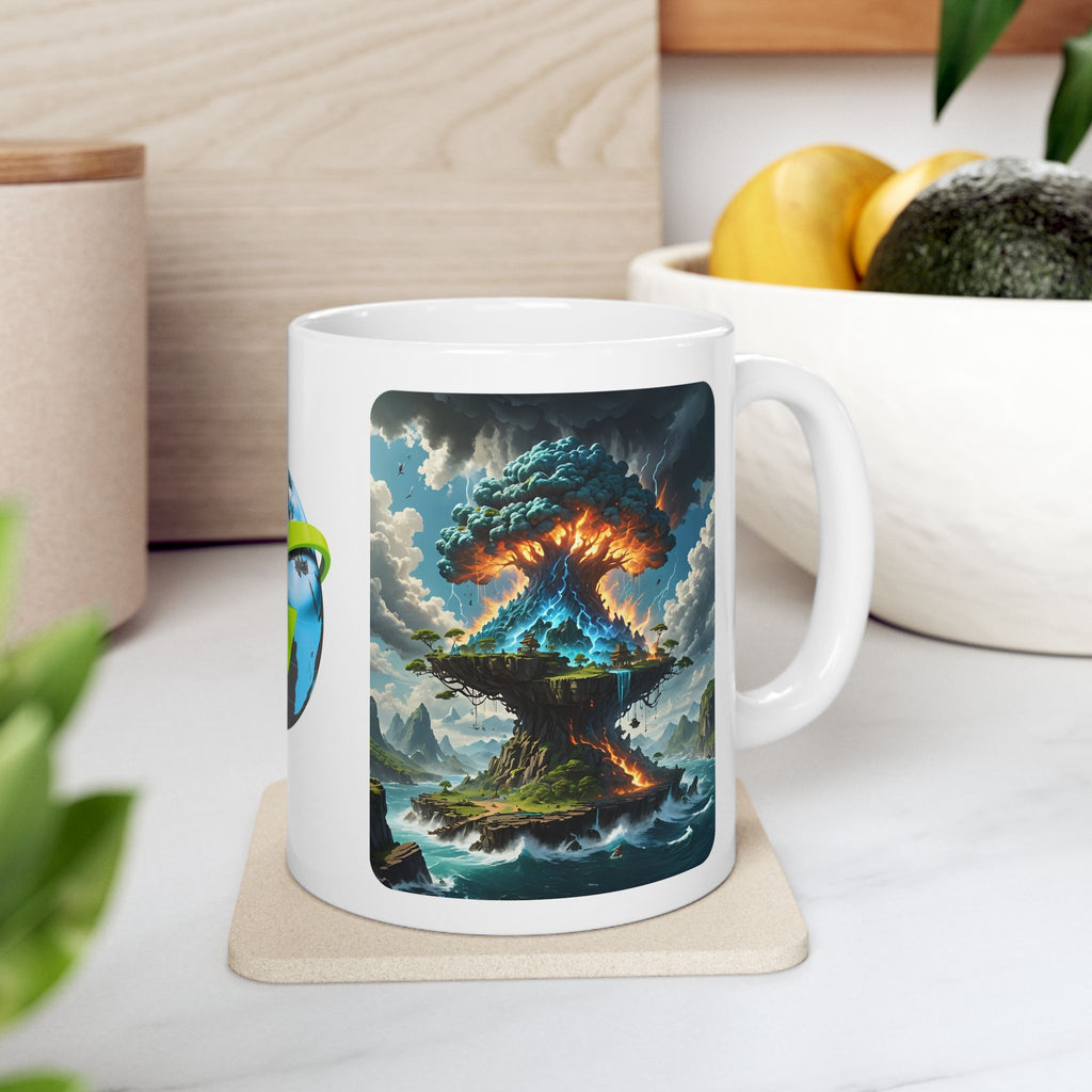 Contrast & Perspective #1 White Ceramic Mug — Time & Chance Daily Cup (11oz, 15oz)