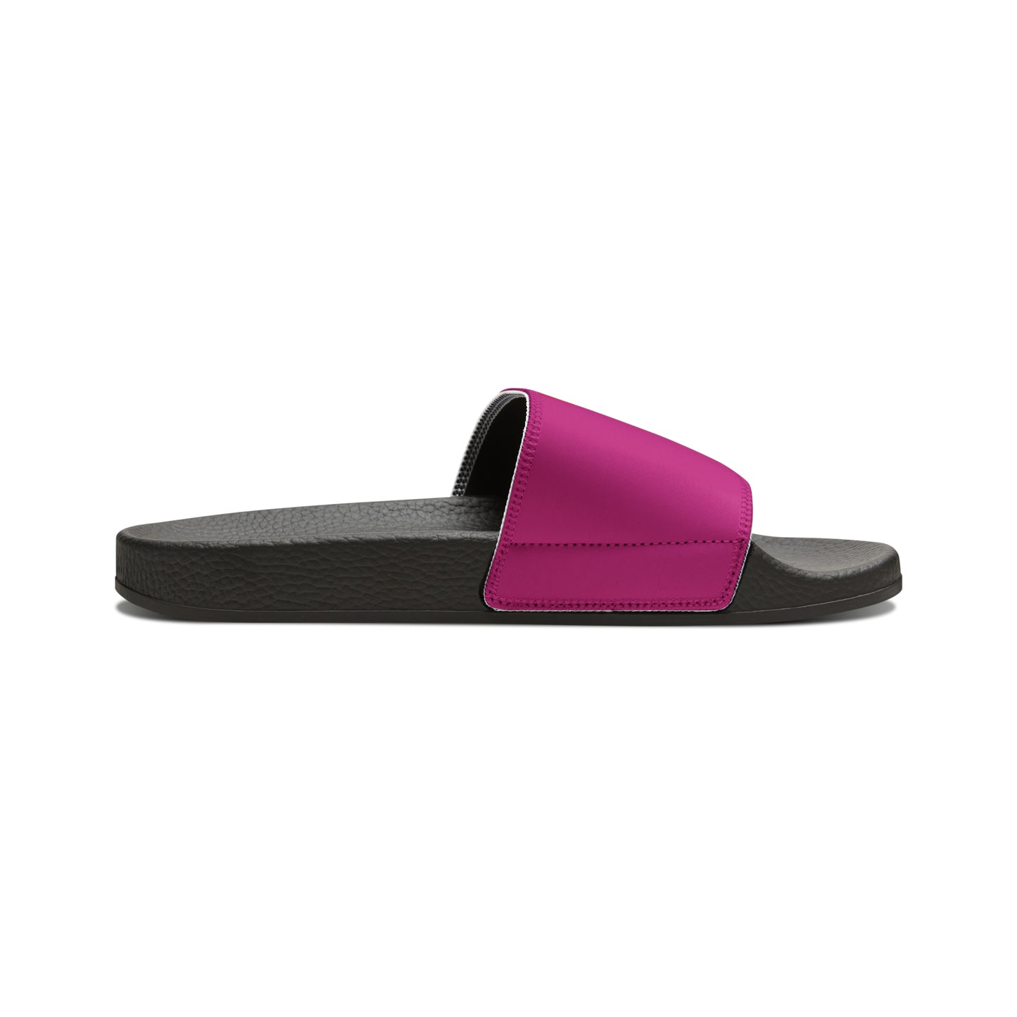 Men's Dark Pink PU Slide Sandals