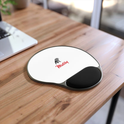 Matiby White Mouse Pad With Wrist Rest