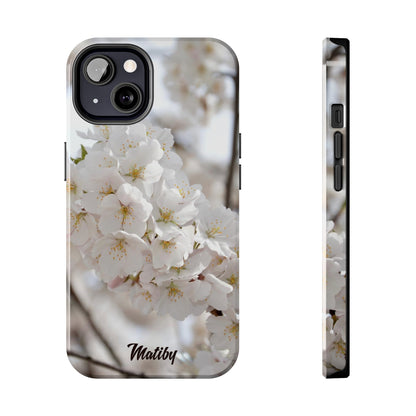 White Flower Tough Phone Cases