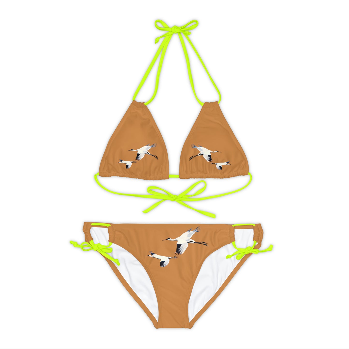 Light Brown Strappy Bikini Set (AOP)