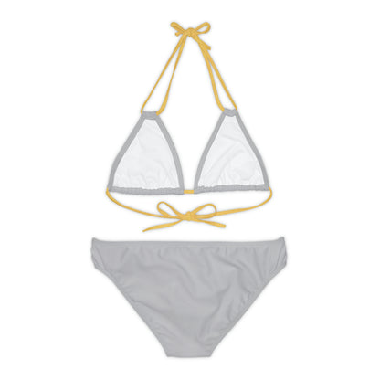 Light Grey Strappy Bikini Set (AOP)