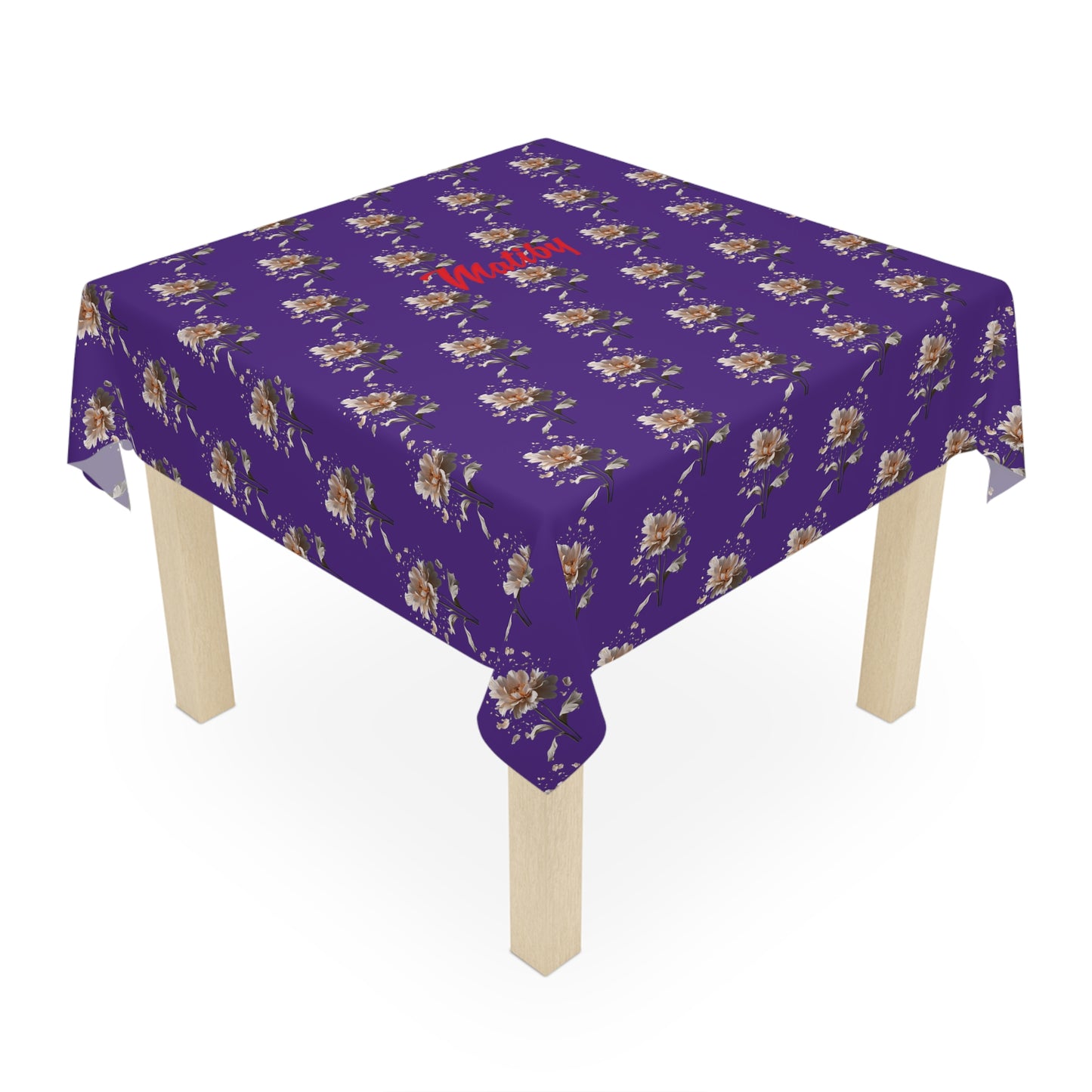 Matiby Purple Flower Tablecloth