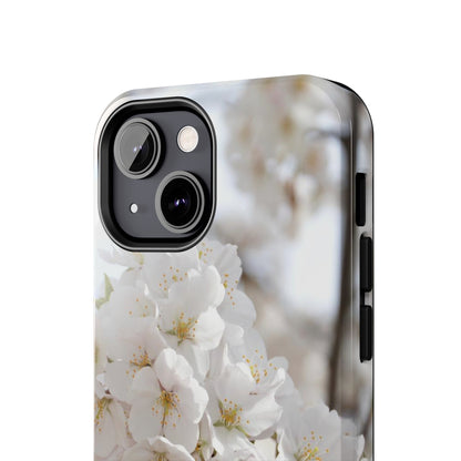 White Flower Tough Phone Cases