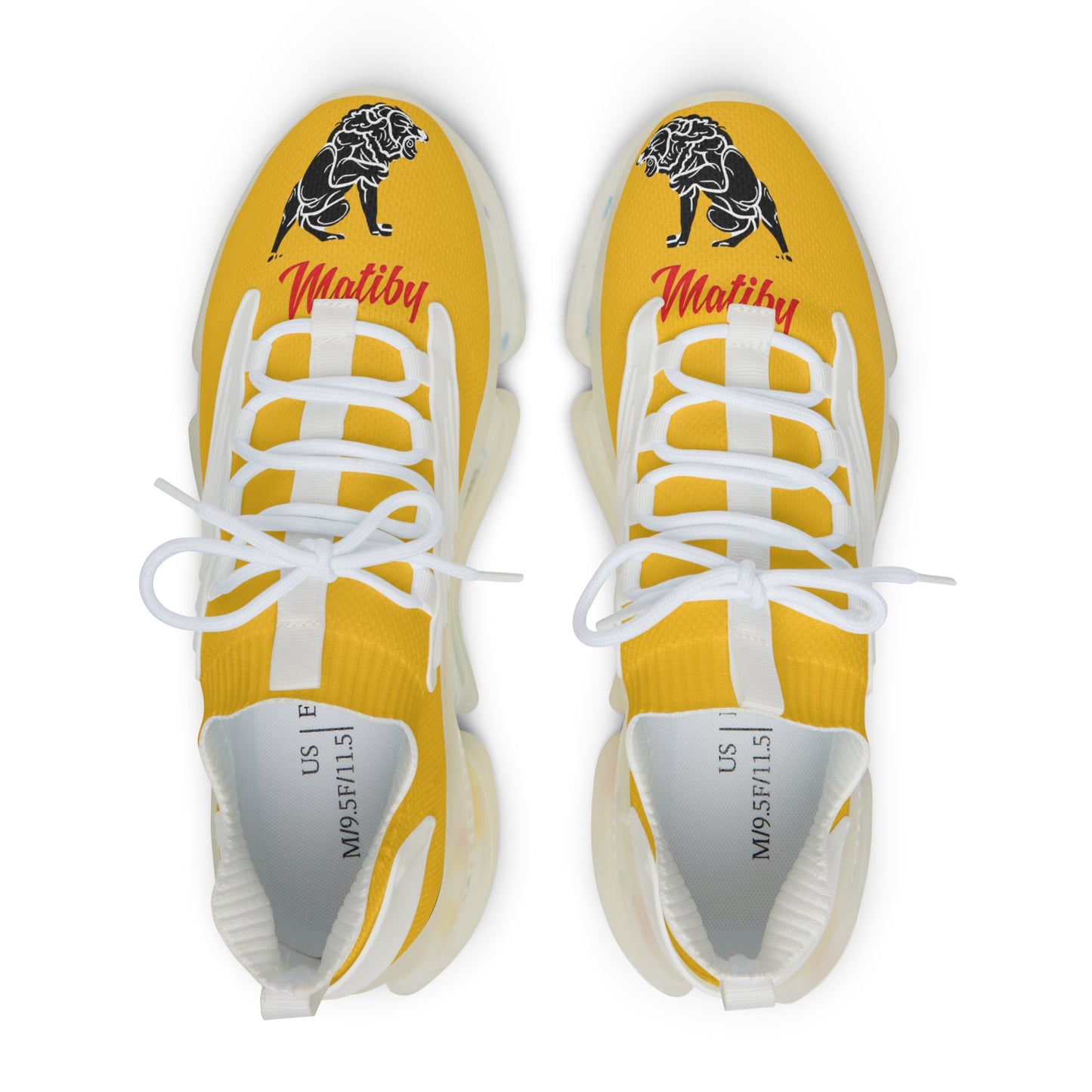 Men's Yellow Mesh Sneakers