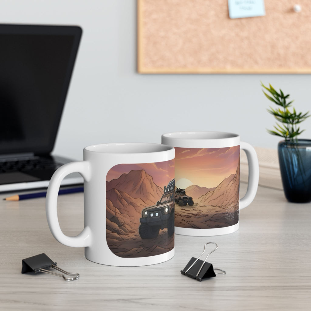 Adventure 4x4 Trucks #33, Business Entrepreneurs On The Move White Ceramic Mug — Find Your Path To The Essentials Cup (11oz & 15oz)