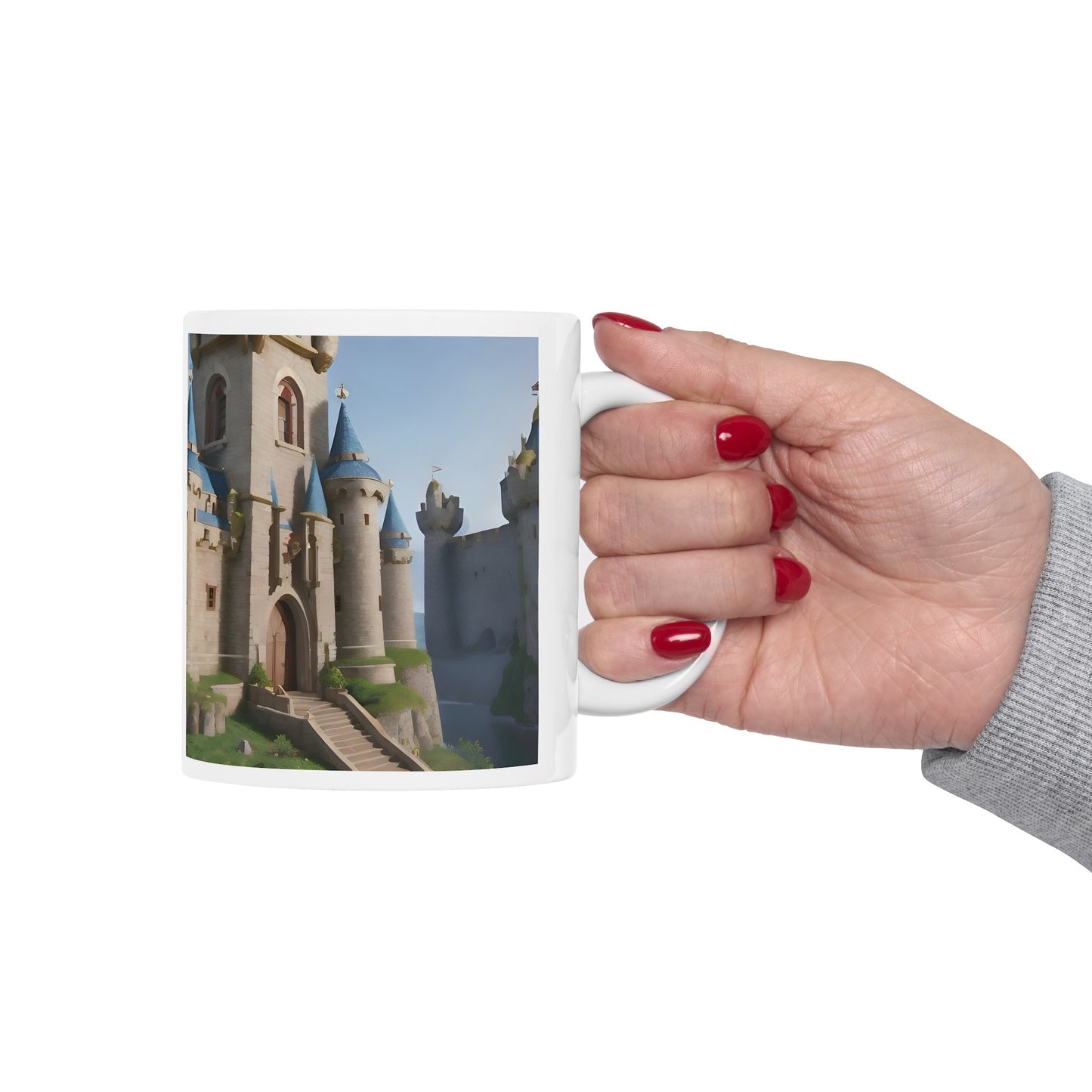 Artzy Castle Ceramic Mug, 11oz