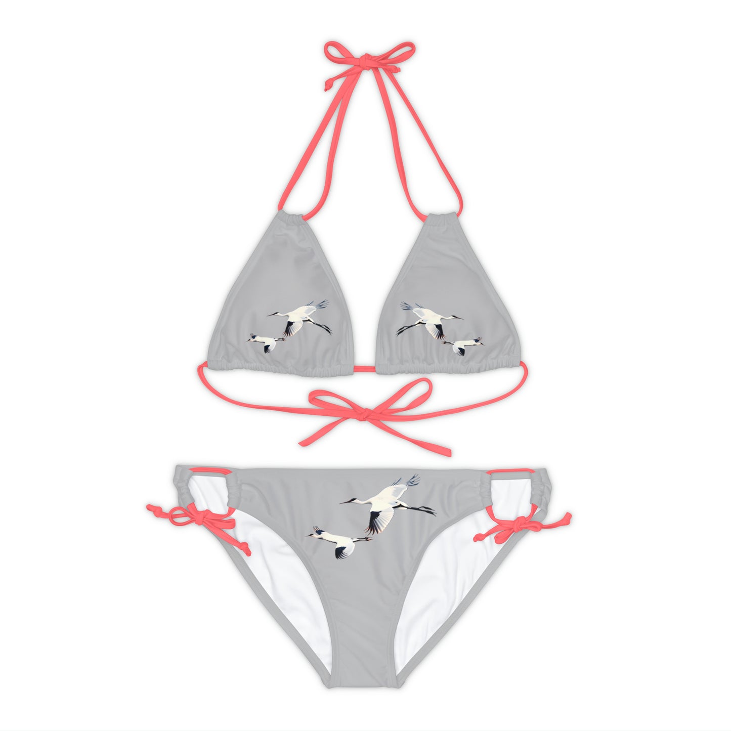 Light Grey Strappy Bikini Set (AOP)