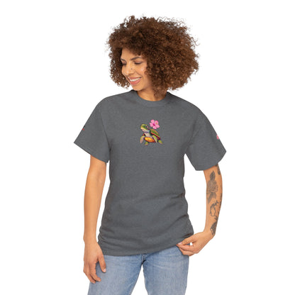 Turtle Flower Unisex Heavy Cotton Tee