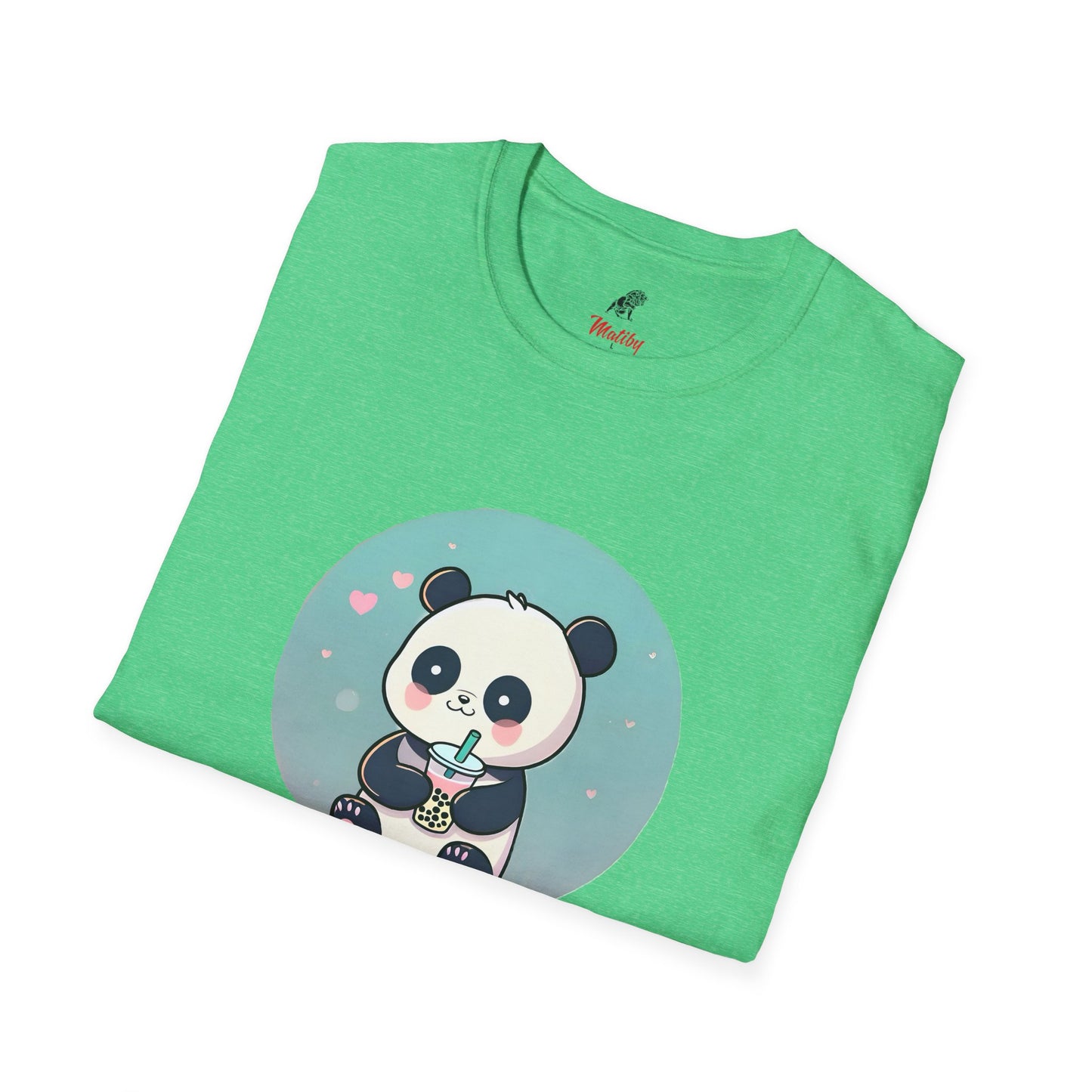 Panda With Boba Unisex Softstyle T-Shirt