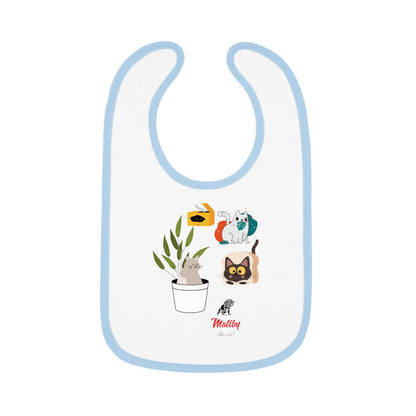 Baby Contrast Trim Jersey Bib