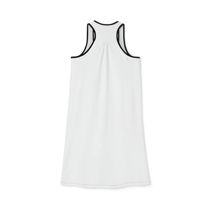 Women's White Racerback Dress (AOP)