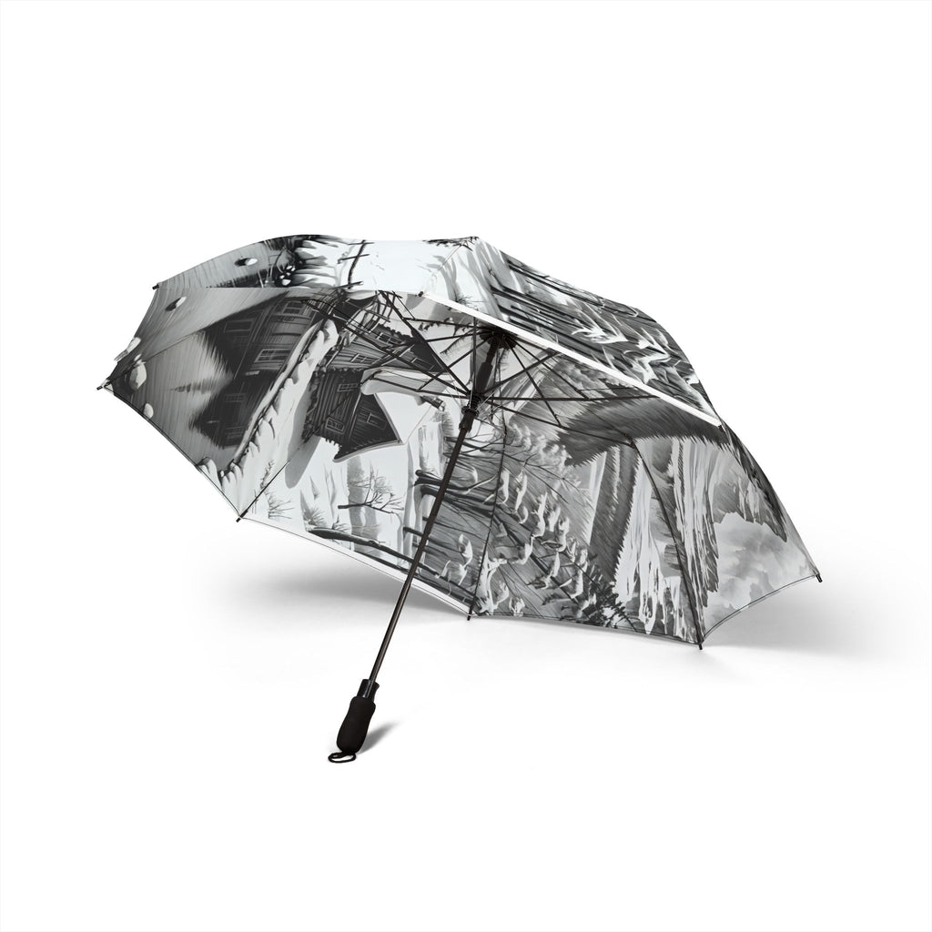 Tranquil Nature Scenery #7 Semi-Automatic Foldable Umbrella | Scenic Retreats, Landscape Art
