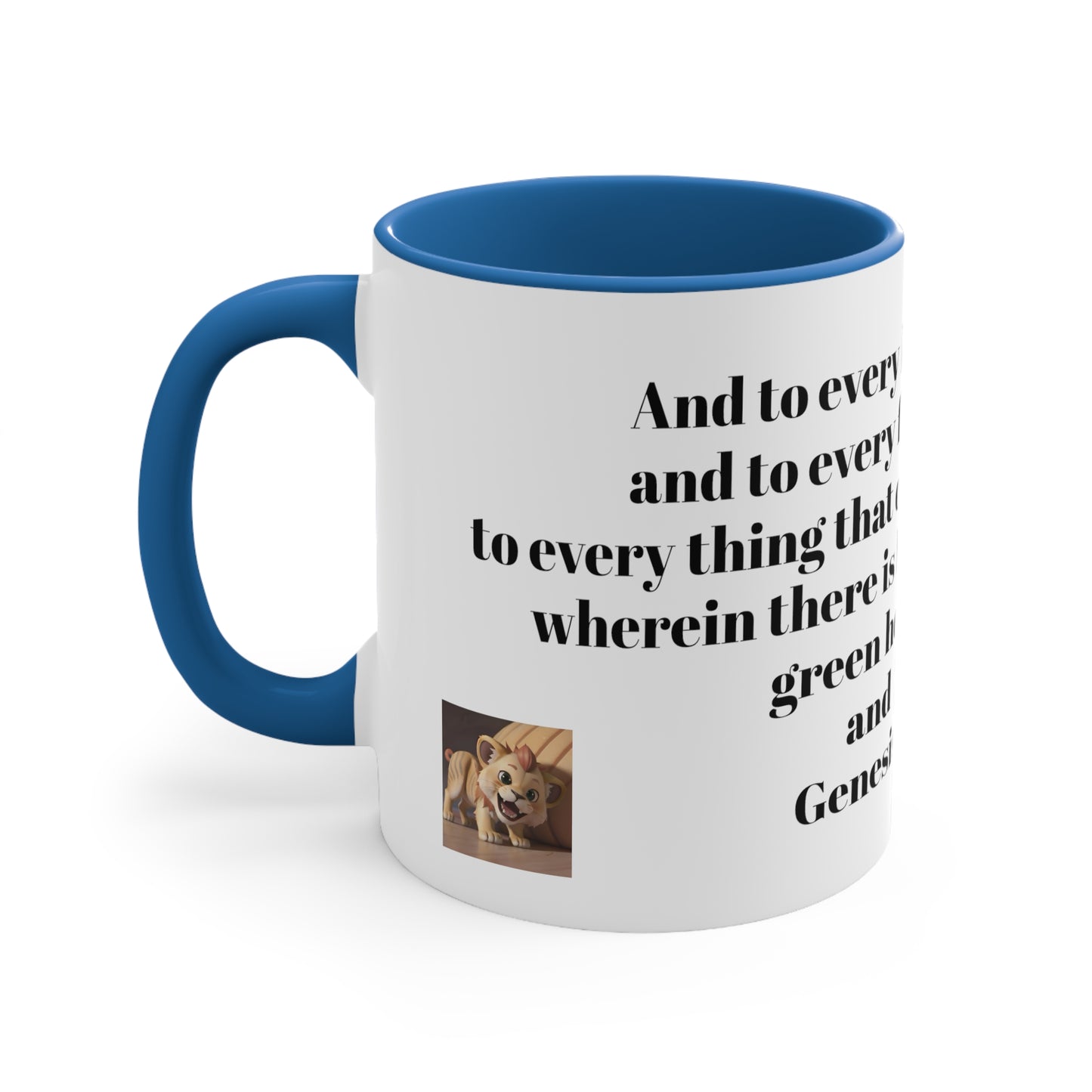 Bible Speaks Gen 1:30 Accent Mug, 11oz