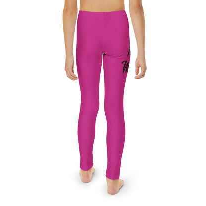 Youth Pink Full-Length Leggings (AOP)