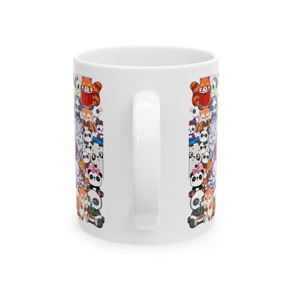 Journeys Unisex Loveable Cuties Ceramic Mugs, Gifts for Pet Lovers, Mugs for Animal Lovers, Cute Seasonal Panda Mugs, Mug for All Occasions, Panda Life Mug, Panda Lovers Mug