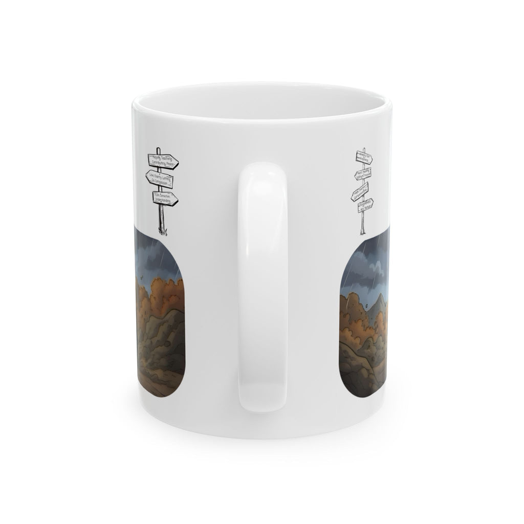 Adventure Trucks #3, Army Field Operation White Ceramic Mug — Find Your Path To The Essentials Cup (11oz & 15oz)
