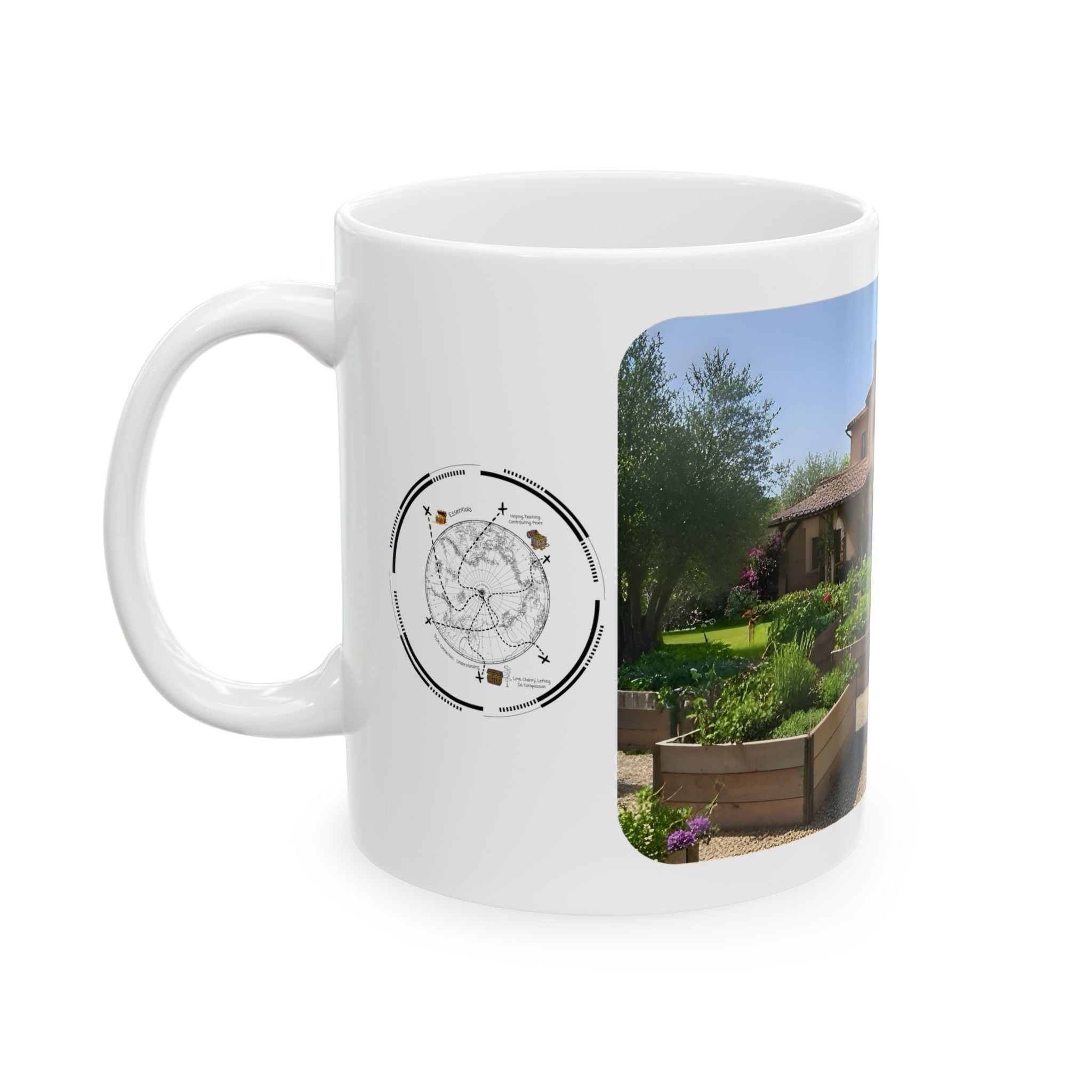 Cozy Architecture & Dreamy Landscapes #23 White Ceramic Mug – Homes Home Sweet Home Cup (11oz/15oz)