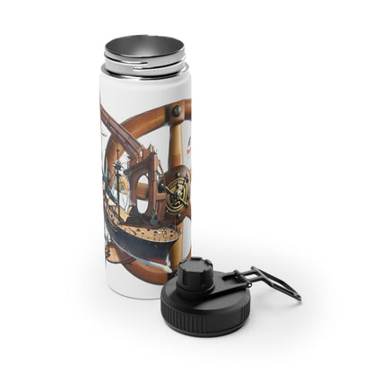 Nautical Helm Stainless Steel Water Bottle, Sports Lid