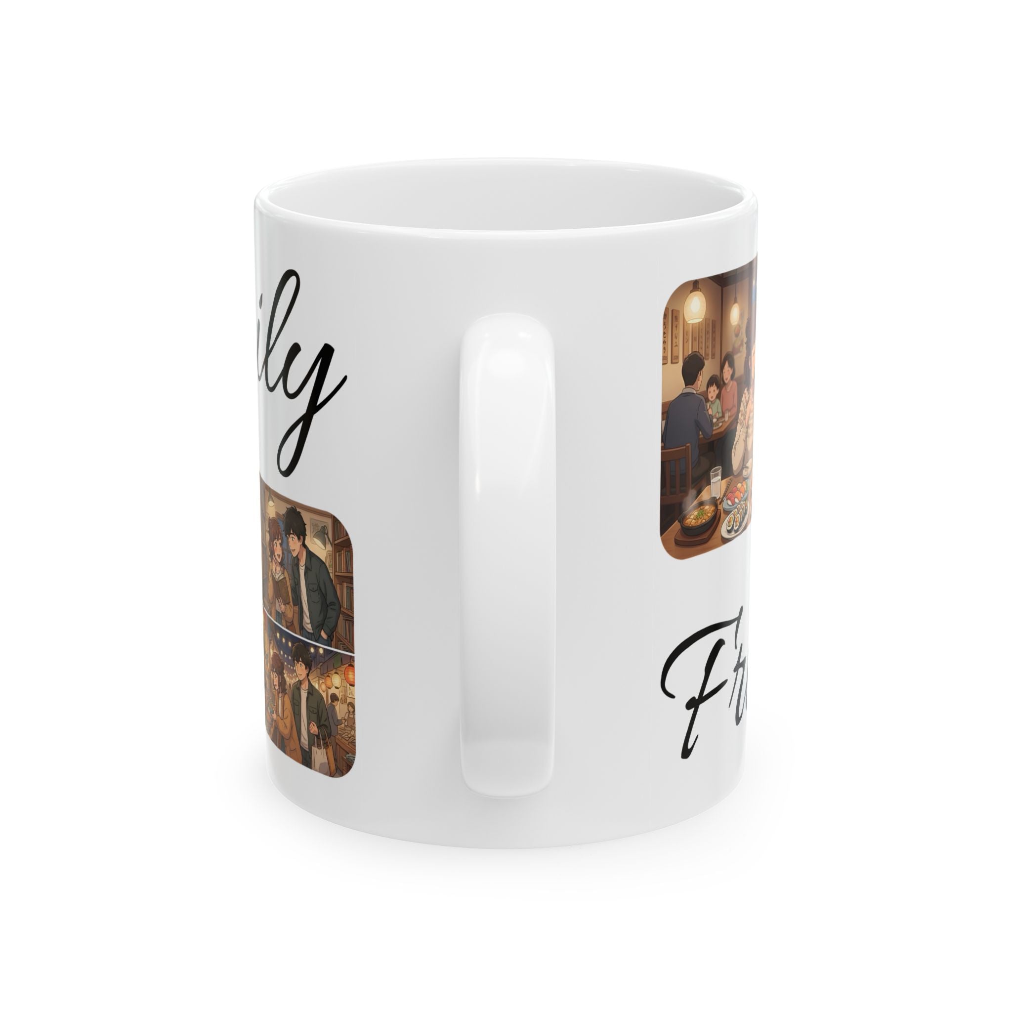 Family & Friends #10 Forever White Ceramic Mug — Cozy Feast Cup (11oz/15oz)