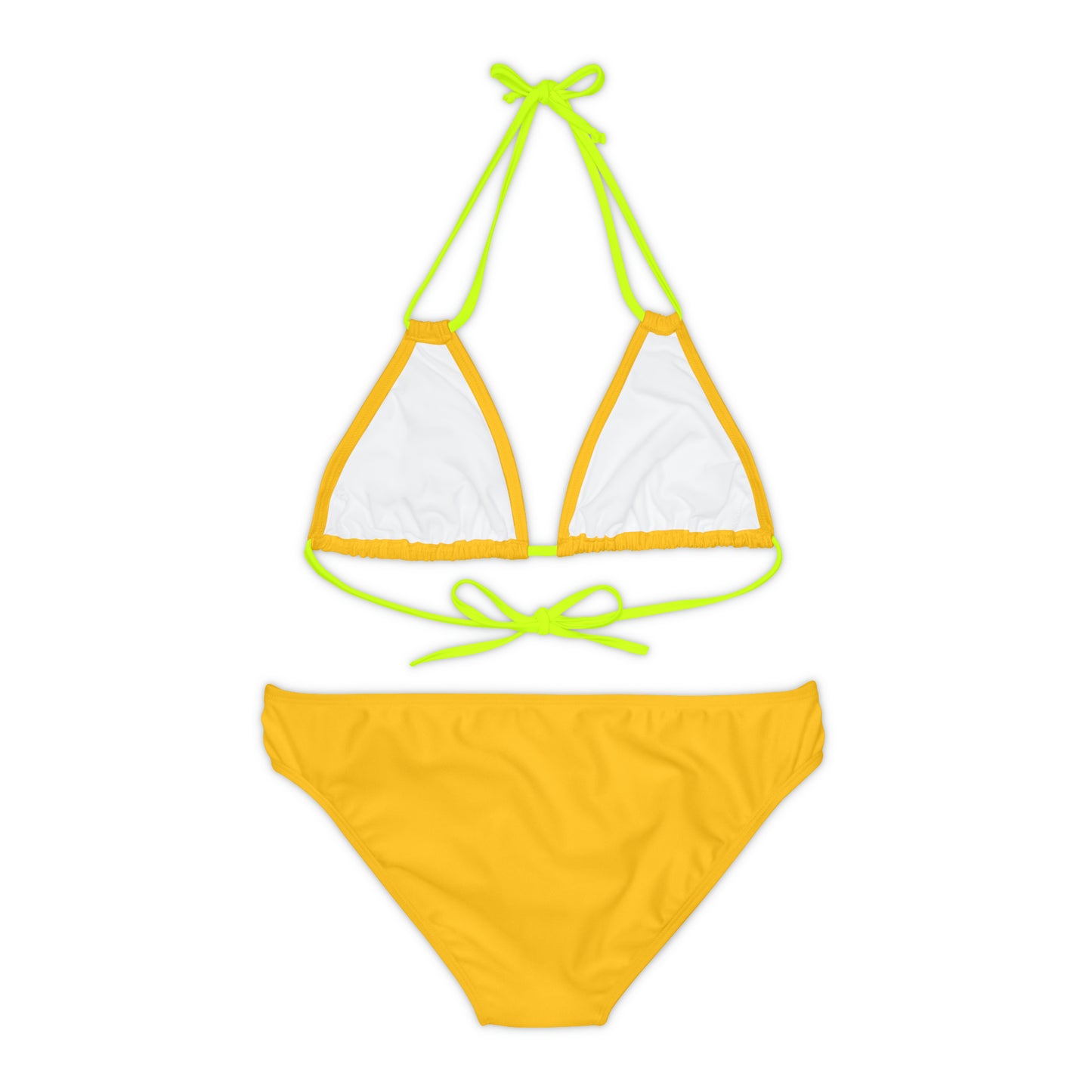 Yellow Strappy Bikini Set (AOP)