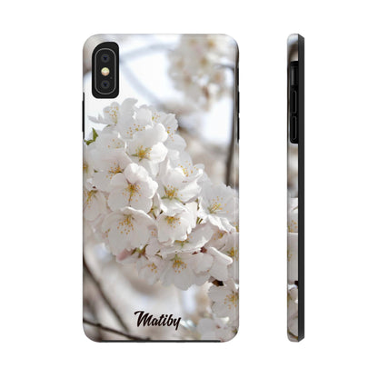 White Flower Tough Phone Cases