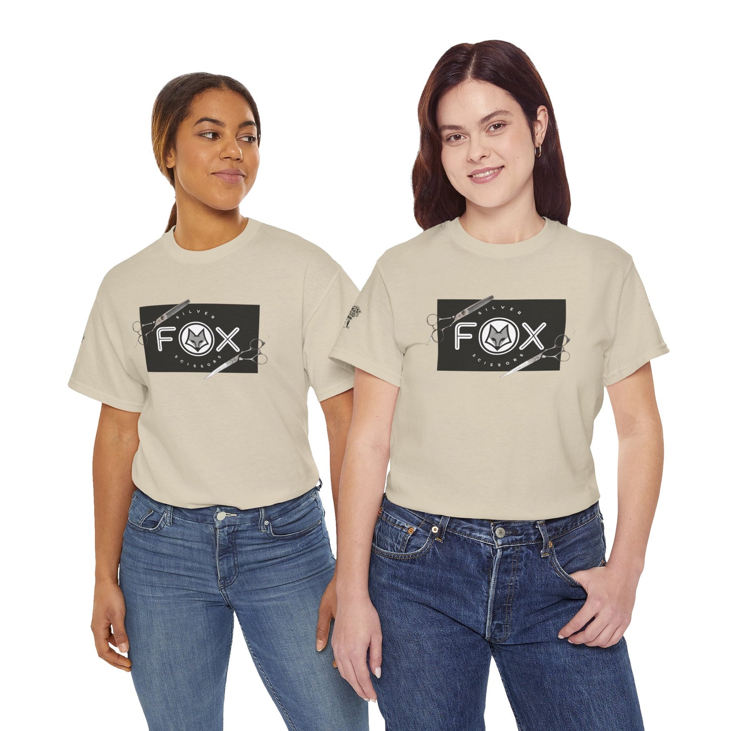 Silver Fox Scissors Unisex Heavy Cotton Tee