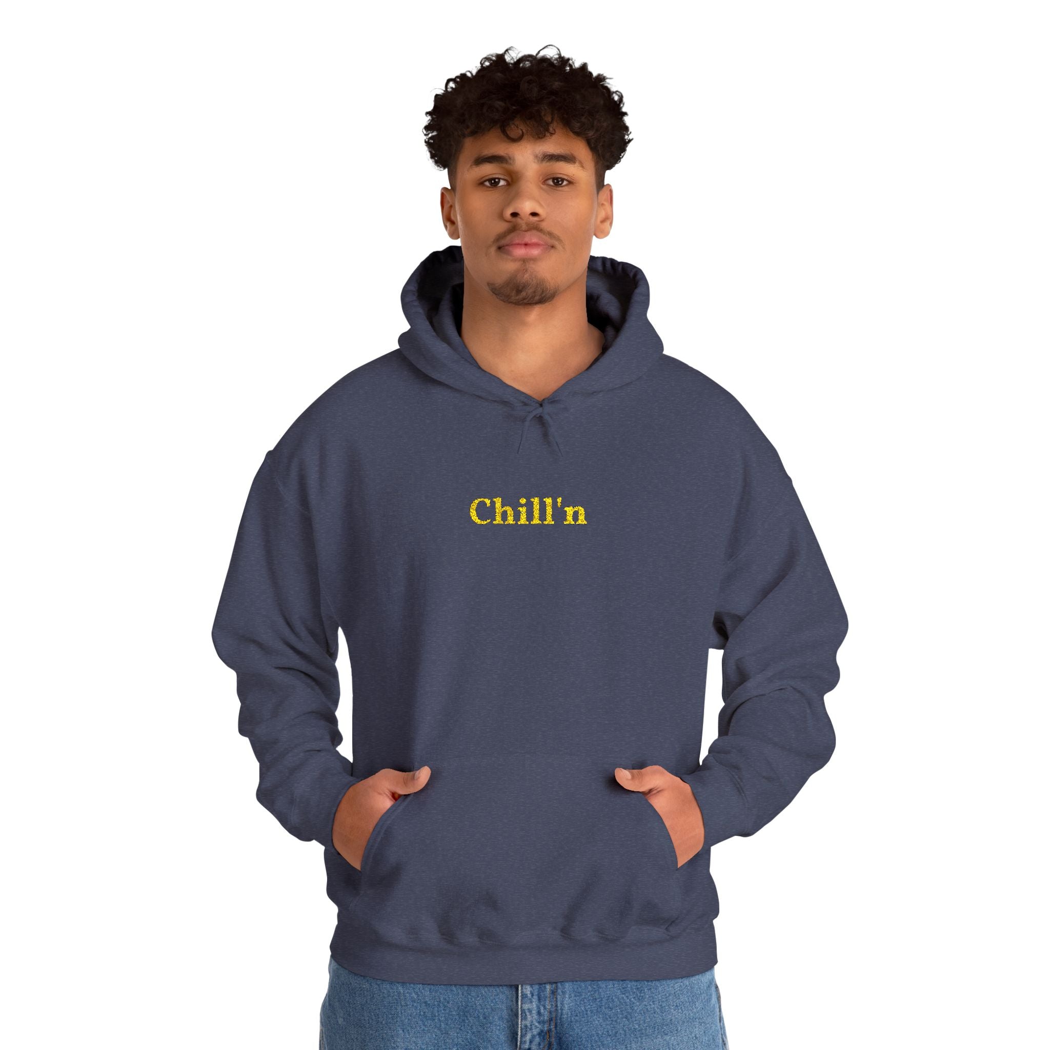 Chill'n Gold Embroidered Unisex Heavy Blend Hooded Sweatshirt, Librarians, Students, Parents, and Friends Special Hoodie