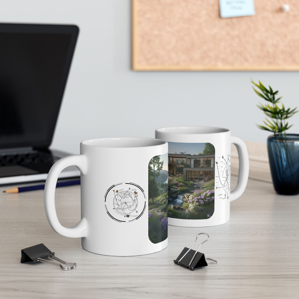 Cozy Architecture & Dreamy Landscapes #14 White Ceramic Mug – Homes Home Sweet Home Cup (11oz/15oz)