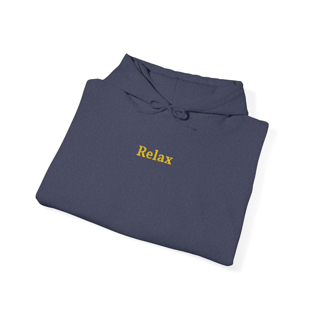 Relax Gold Embroidered Unisex Heavy Blend Hooded Sweatshirt, Strength And Hope Hoodie