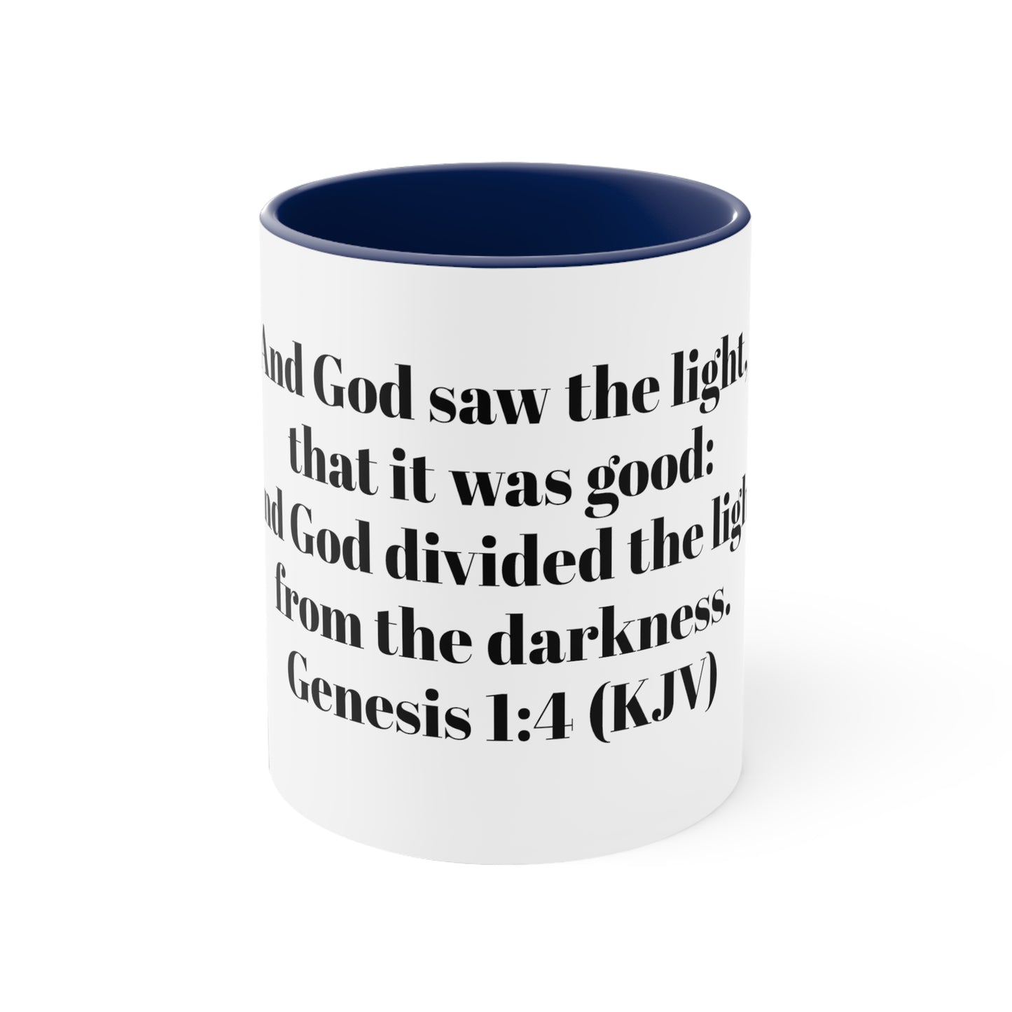 Bible Speaks Gen 1:4 Accent Mug, 11oz