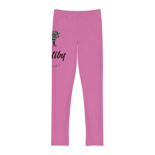 Youth Light Pink Full-Length Leggings (AOP)