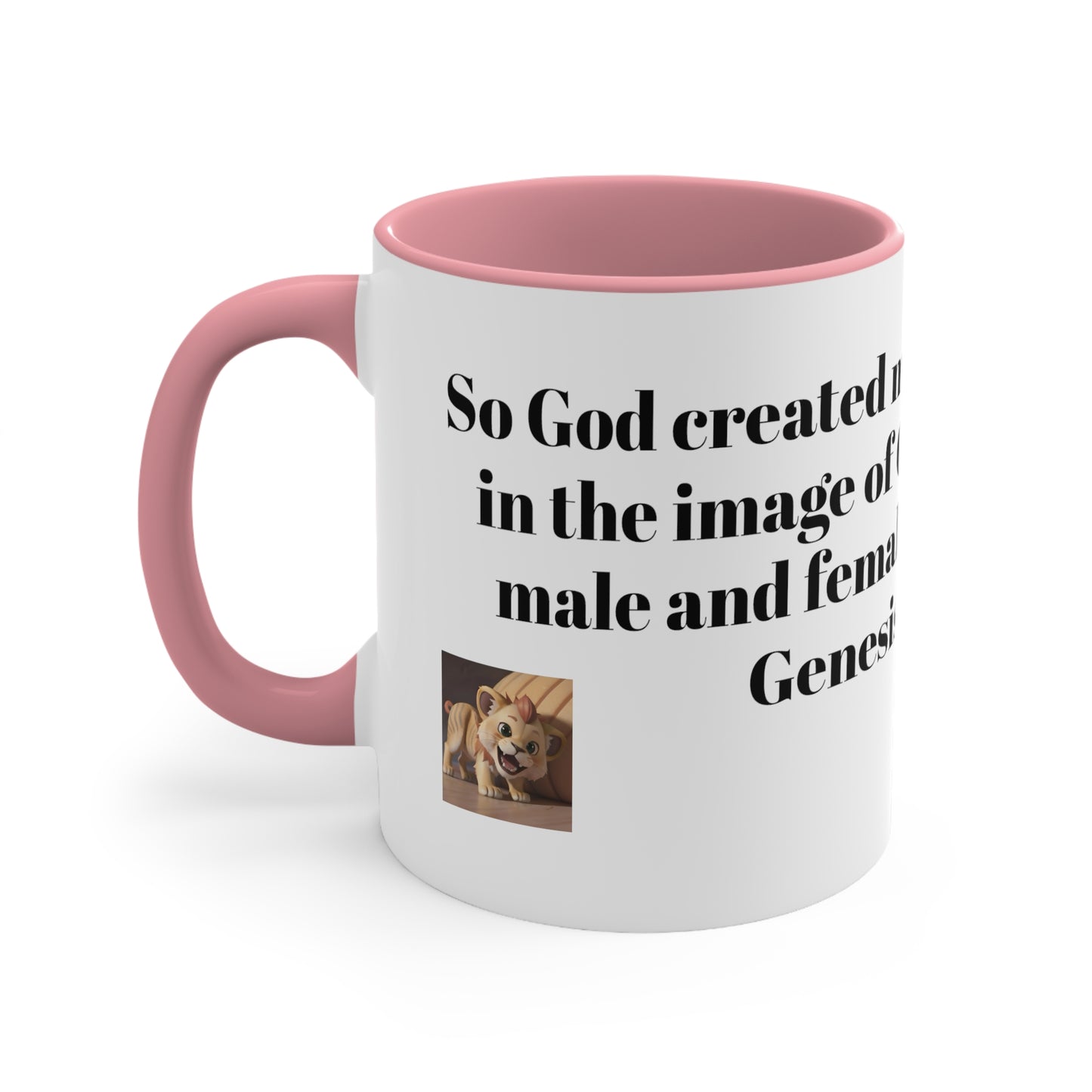 Bible Speaks Gen 1:27 Accent Mug, 11oz