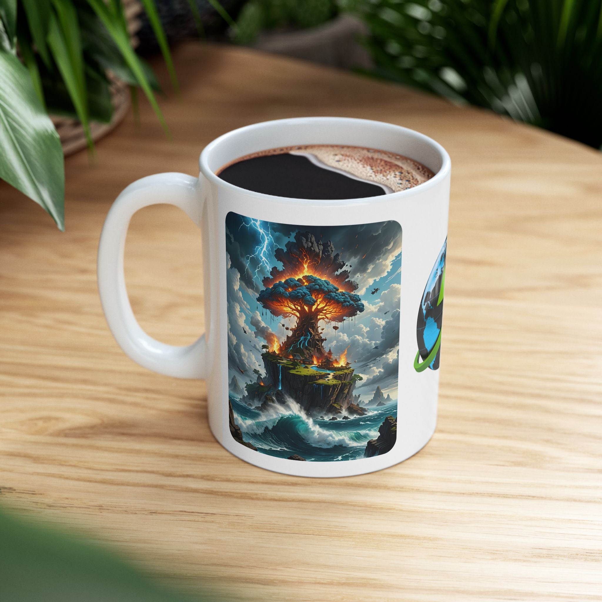 Contrast & Perspective #8 White Ceramic Mug — Time & Chance Daily Cup (11oz, 15oz)
