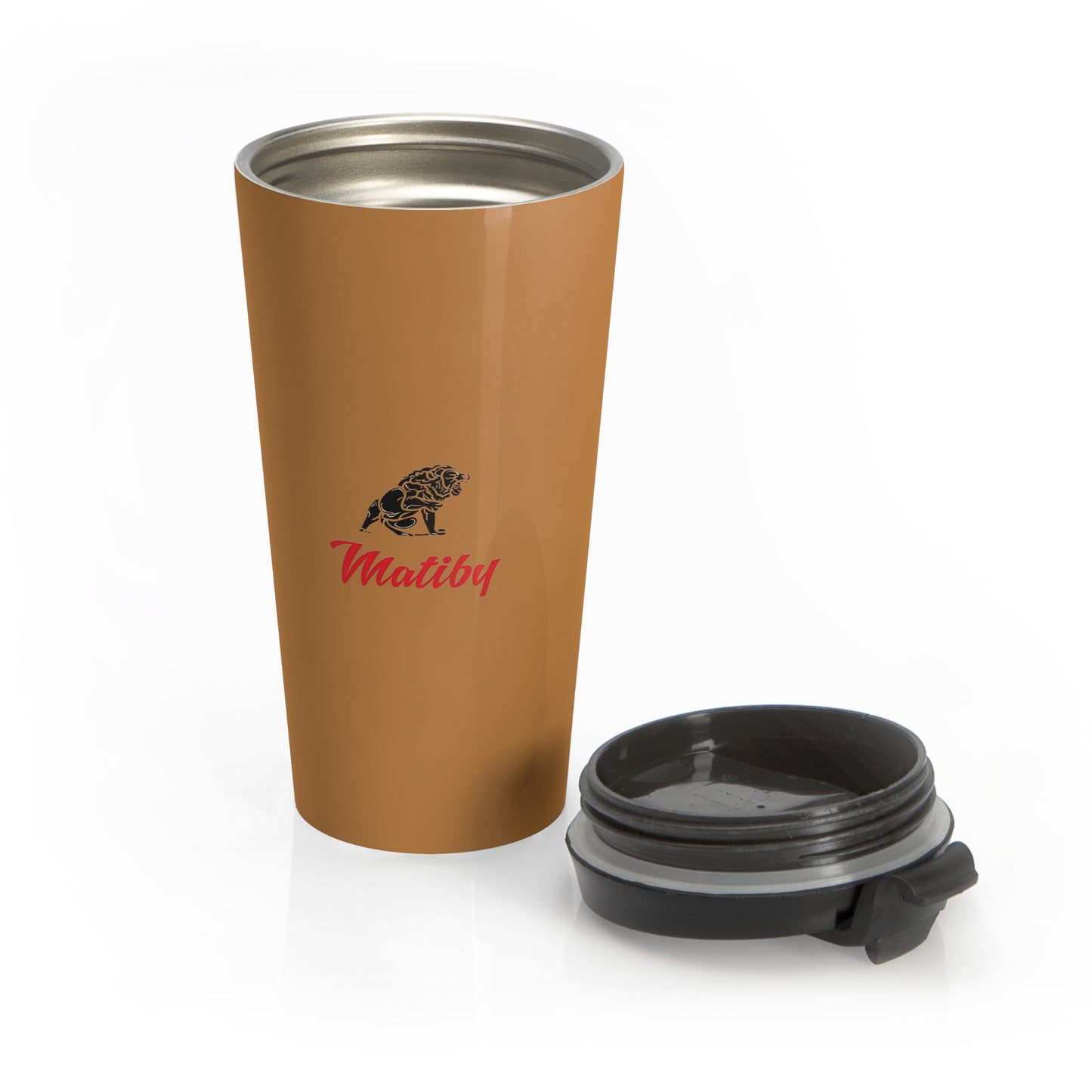 Matiby Brown Stainless Steel Travel Mug