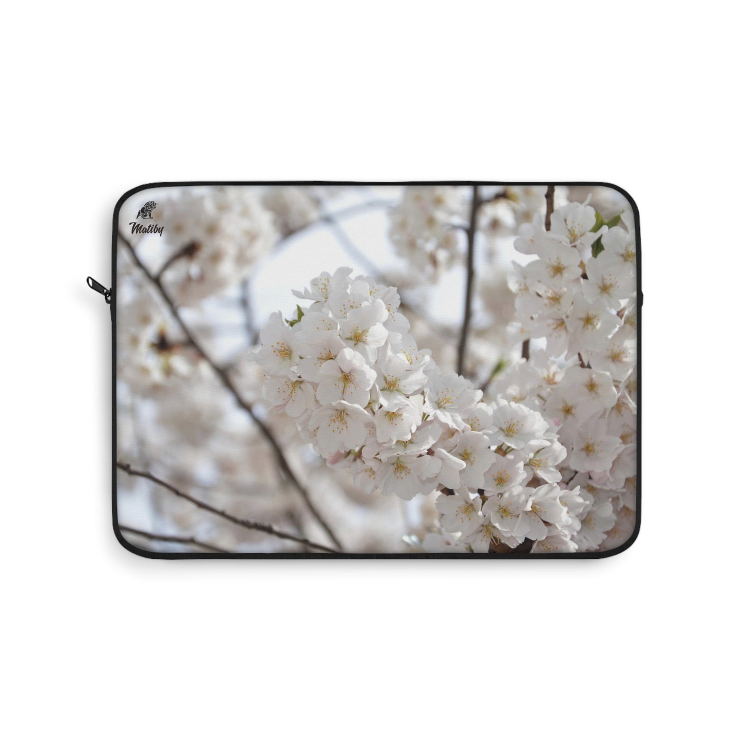 White Flower Laptop Sleeve